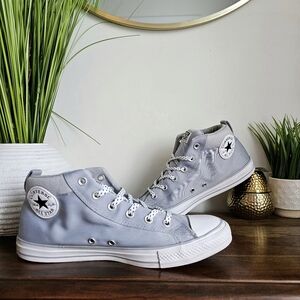 Converse Chuck Taylor Street Mid Gray Sneakers Shoes Unisex Mens 10 Womens 12